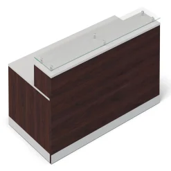 Esquire Glass Top Reception Desk - 63