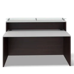 Esquire Glass Top Reception Desk - 63