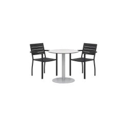 Eveleen Outdoor Bistro Table with Two Chairs - 30"DIA