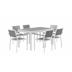 Eveleen Six Seat Outdoor Patio Table Set