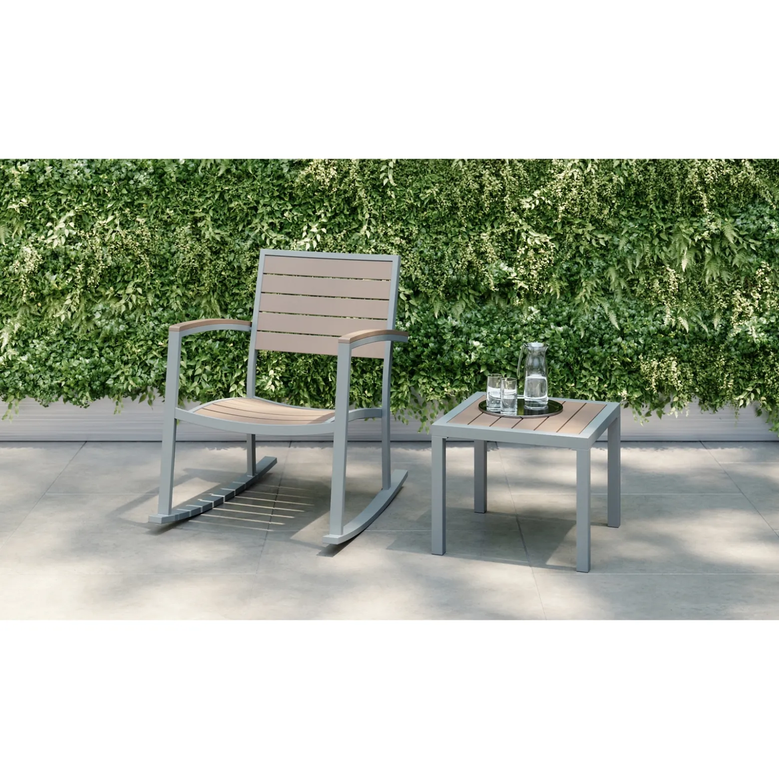 Eveleen Square Outdoor Side Table - 20"W X 20"D