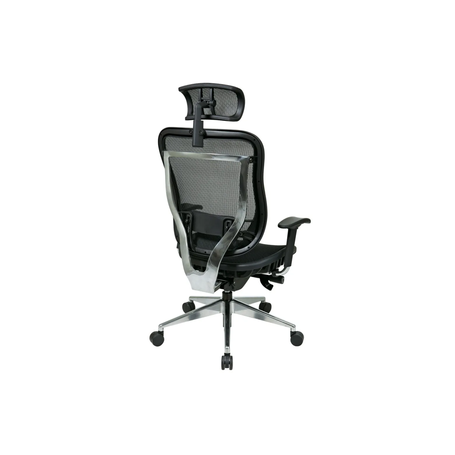 Executive High Back Mesh Chair with Headrest and Aluminum Frame