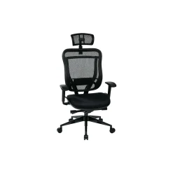 Executive High Back w/Headrest-Mesh Back & Upholstered Seat/Gunmetal Frame