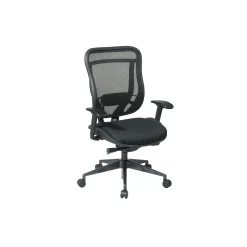 Executive High Back with Mesh Back and Upholstered Seat with Gunmetal Frame