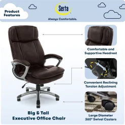 Fairbanks Bonded Leather Big & Tall Executive Chair