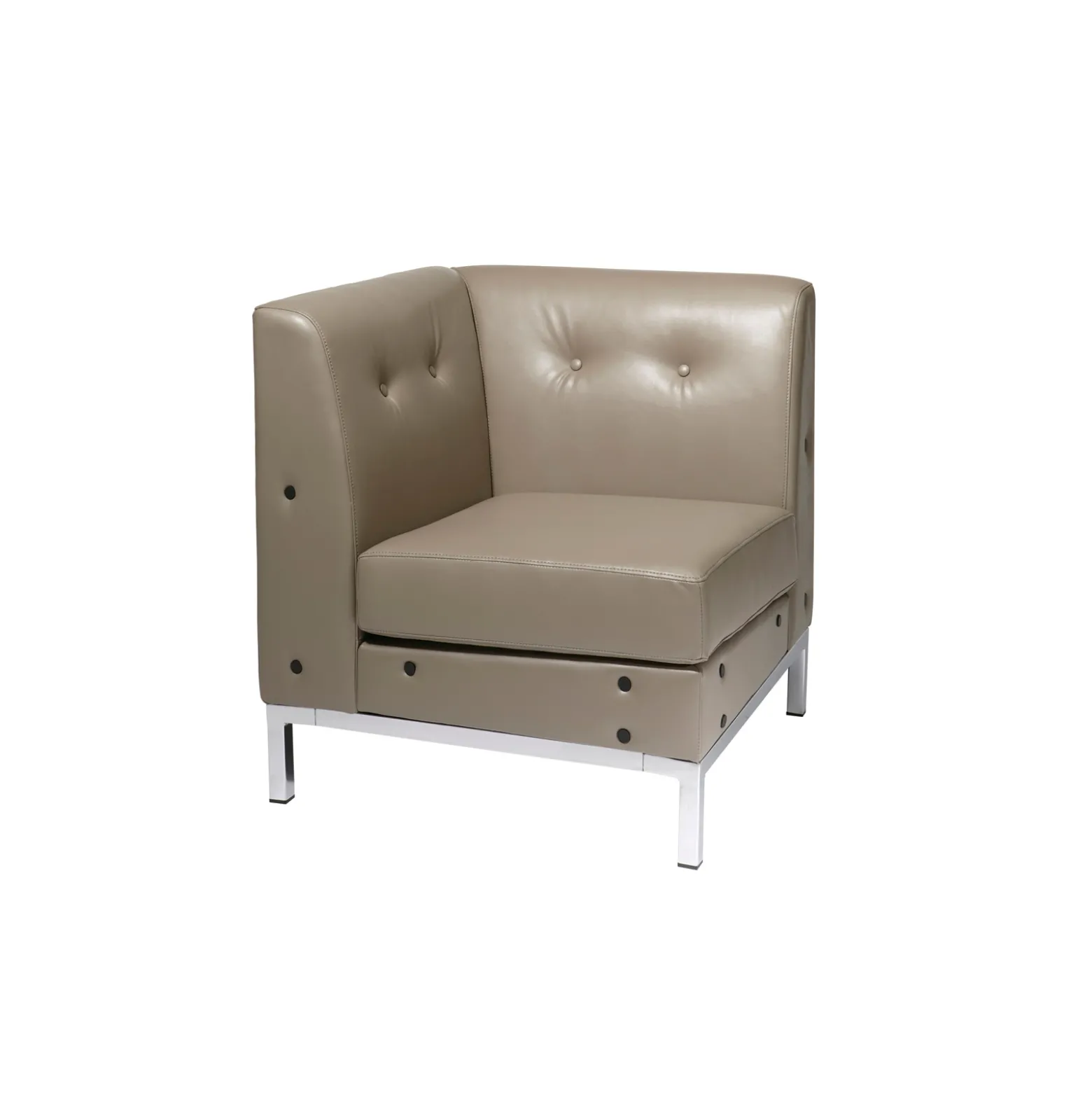 Faux Leather Corner Chair