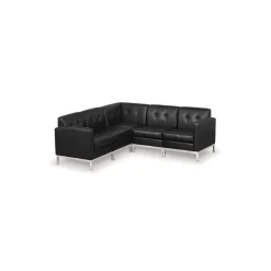 Faux Leather Corner Sofa
