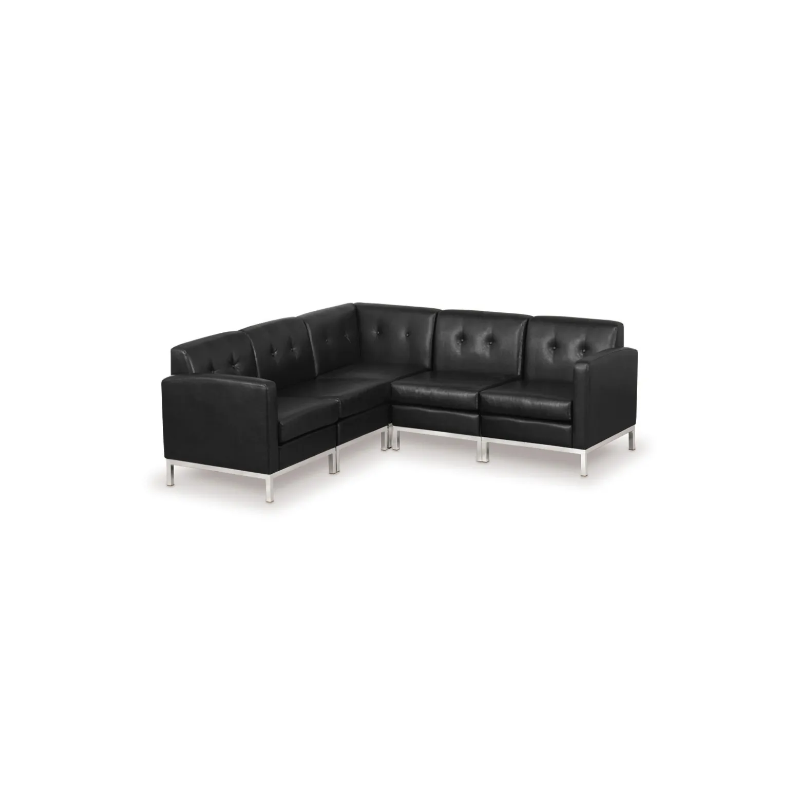 Faux Leather Corner Sofa