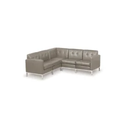 Faux Leather Corner Sofa