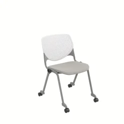 Figo Stack Chair with Fabric or Vinyl Seat and Casters