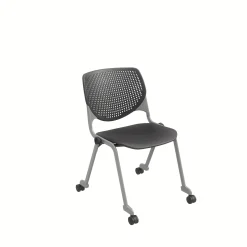 Figo Stack Chair with Fabric or Vinyl Seat and Casters