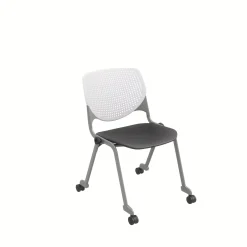 Figo Stack Chair with Fabric or Vinyl Seat and Casters
