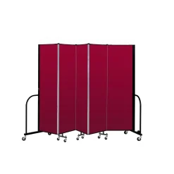Five Panel Mobile Room Divider - 6' H