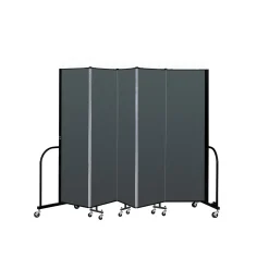 Five Panel Mobile Room Divider - 6' H