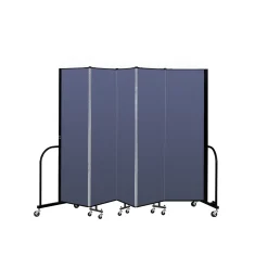 Five Panel Mobile Room Divider - 6' H