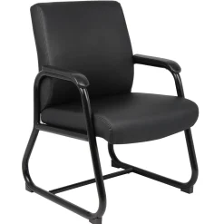 Flame Big and Tall Vinyl Guest Chair with Padded Arm Rests