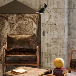 Floor Lamp, Antique Brass - 60.5