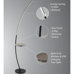 Floor Lamp w/ Charging Rest - 67.5