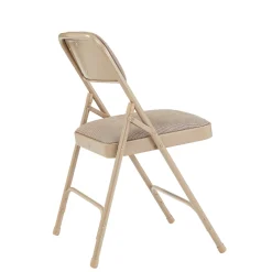 Folding Chair with Double Hinged Fabric Seat & Back - 4 Pack