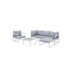 Fortuna Six Piece Outdoor Patio Sectional with Armchair