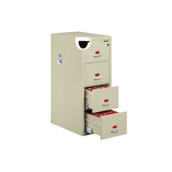 Four Drawer Fireproof Letter Size Vertical File - 25"D