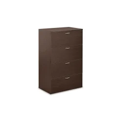 Four Drawer Wood Grain Laminate Lateral File