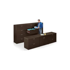 Four Drawer Wood Grain Laminate Lateral File