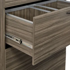 Four Drawer Wood Grain Laminate Lateral File