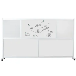 Framewall Dry Erase Mobile Divider Wall - 8'W x 4' H