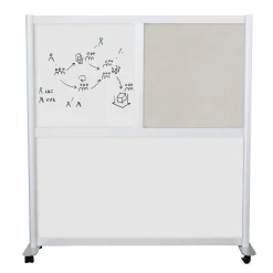 Framewall Dry Erase Mobile Divider Wall - 8'W x 4' H