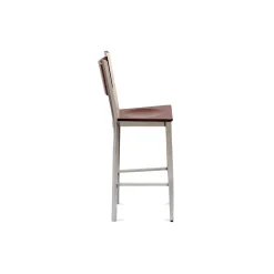 Frappe Wood Cafe Stool with Clear Coat
