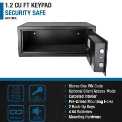 Front Opening Digital Keypad Security Safe - 1.2 Cu.Ft