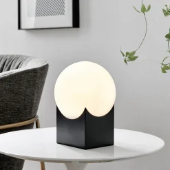 Frost/Smoke Glass Table Lamp Orb - 11