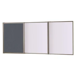 Ghent VisuALL PC Whiteboard Cabinet w/ Fabric Bulletin Board Doors