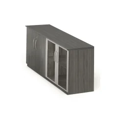 Glass Door Contemporary Storage Cabinet - 72