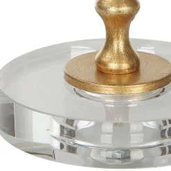 Gold Leaf Table Lamps, Set of Two