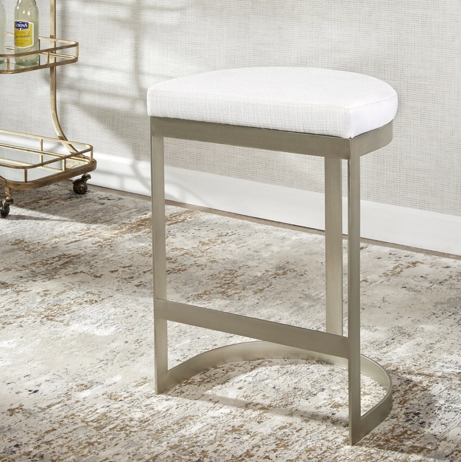 Half Moon Base Modern Counter Stool