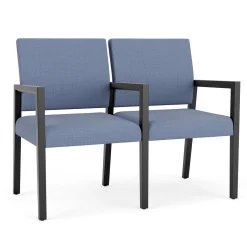 Hampton 2 Seat Sofa with Center Arms in Designer Upholstery