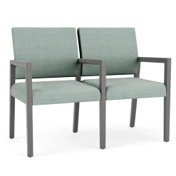 Hampton 2 Seat Sofa with Center Arms in Designer Upholstery