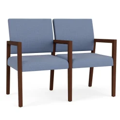Hampton 2 Seat Sofa with Center Arms in Designer Upholstery