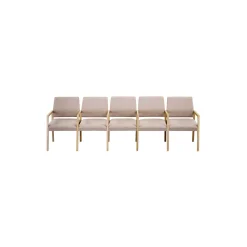 Hampton Five Seat Sofa with Center Arms in Designer Upholstery
