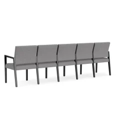 Hampton Five Seat Sofa with Center Arms in Designer Upholstery