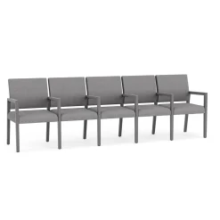 Hampton Five Seat Sofa with Center Arms in Designer Upholstery