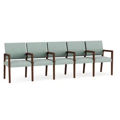 Hampton Five Seat Sofa with Center Arms in Designer Upholstery