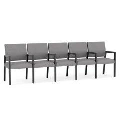 Hampton Five Seat Sofa with Center Arms in Designer Upholstery
