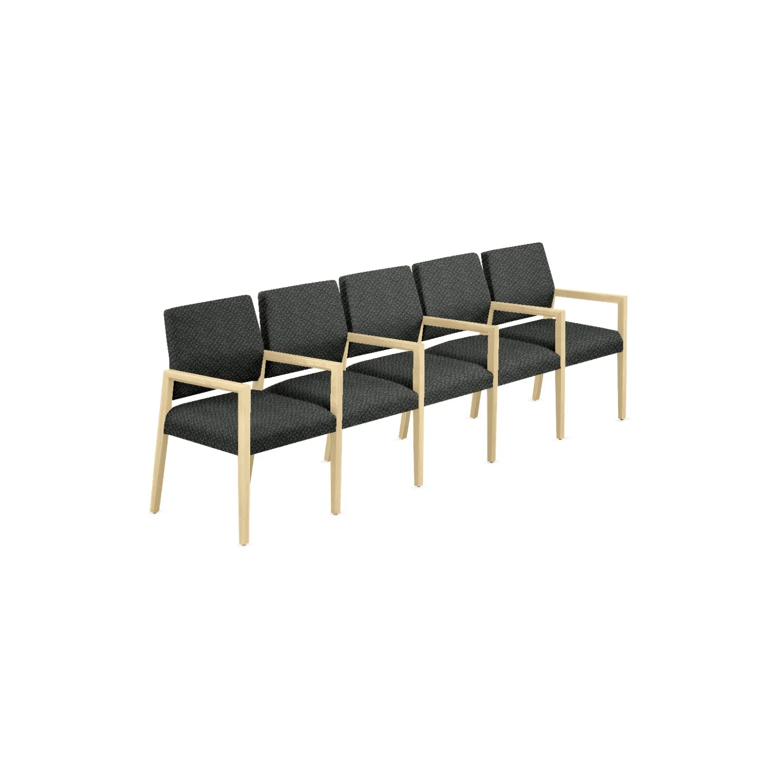 Hampton Five Seat Sofa with Center Arms in Standard Upholstery