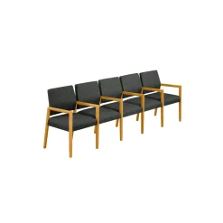 Hampton Five Seat Sofa with Center Arms in Standard Upholstery
