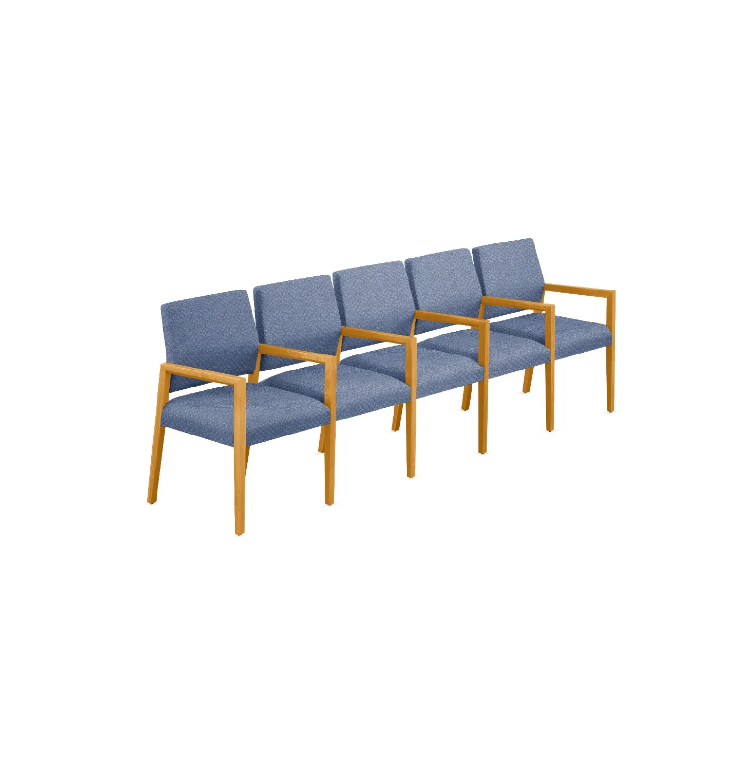Hampton Five Seat Sofa with Center Arms in Standard Upholstery