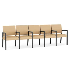 Hampton Five Seat Sofa with Center Arms in Standard Upholstery