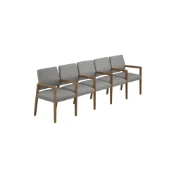 Hampton Five Seat Sofa with Center Arms in Standard Upholstery